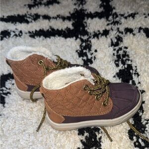 OshKosh B'gosh Brown and Purple Kids Boots